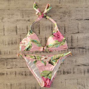 Summer Girl Pink Hibiscus Bikini